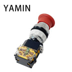 EX Emergency Stop Push Button Switch Explosion-proof Metal Aluminium Alloy Mushroom Head 4 Screws Terminals