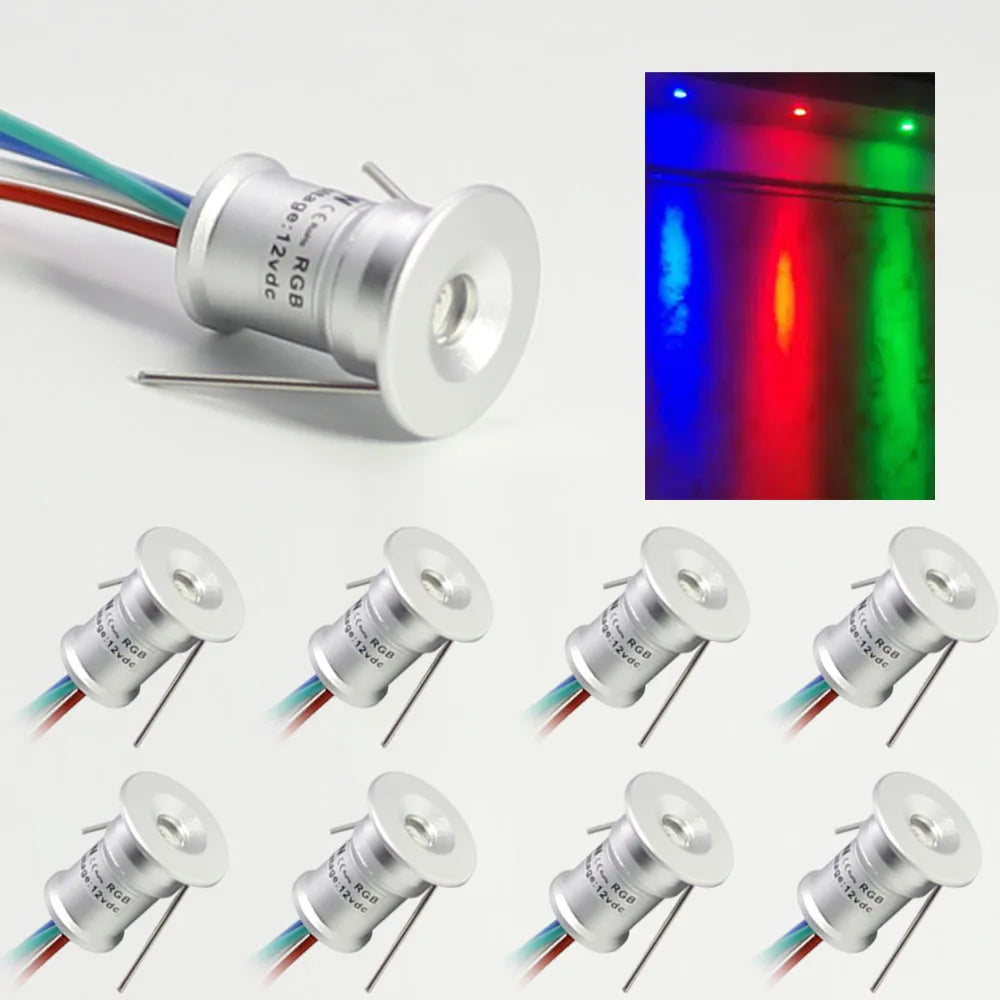 DC12V LED Mini Spotlight Recessed Ceiling Star Down Light KTV Bar Party Stage Colorful Light RGB Gypsum Board Small Spot Lights