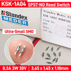 10PCS Original KSK-1A04 Ultra Micro Reed Contact Switch SMD Normally Open MK24-B-2 0.3A 3W 30V Magnetic Control Sensor 4.1*1.1mm