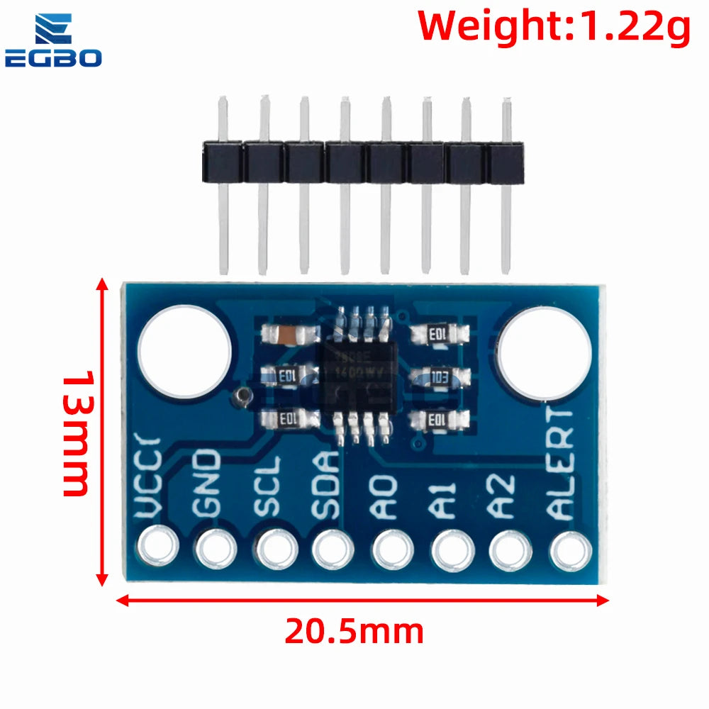 High Accuracy Temperature Sensor MCP9808 I2C Breakout Board Module 2.7V-5V Logic Voltage for Ardunio IIC