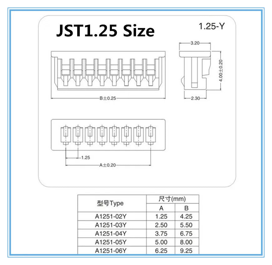 SH1.0/JST1.25/ZH1.5/PH2.0/XH2.54 to Dupont 2.54 Connecter Female Dupont Line 20cm Electronic Extension Wire Conversion Cable