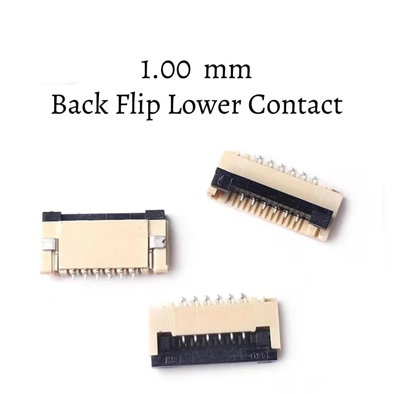 5-20pcs 1.0MM FFC/FPCconnector  Back Flip Lower Contact drawer-type Upper/Lower Contact 4/6/8/10/12/14/16-40P