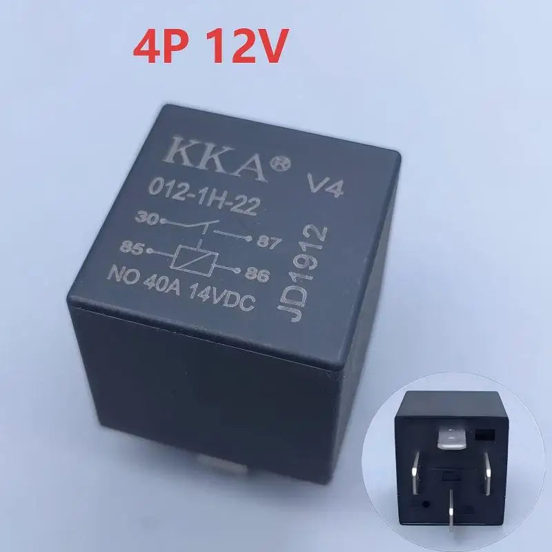 Automotive Relay 12V 24V 4PIN 5Pin 40A Car Relay with Black Red Copper Terminal Auto Relay Socket SPDT Harness Cable