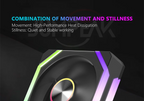 JUMPEAK HS120 Halo ARGB Cooling Fan 360mm 240mm Modular Stackable Splicing 120mm RGB Fans Kit For Gaming PC Case Water Cooler