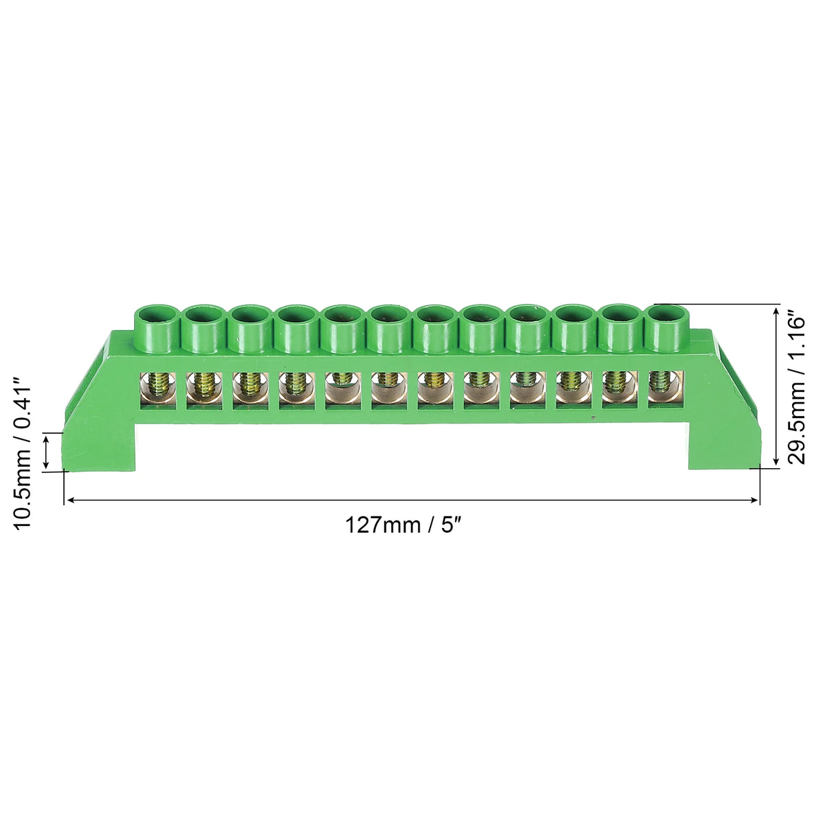 1/2Pcs 4/6/8/10/12 Positions Terminal Block Connector Strip Brass Zero Line Ground Bar Electrical Distribution Wire Screw Termin