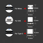 5PCS Magnetic Plug Connector Universal Round Magnetic Cable Type C Micro USB Magnet Replacement Parts for Mobile Phones
