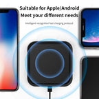 MINI Wireless Charger Station with Cooling Hole for iPhone 17 16 Pro Max 15 14 13 12 Samsung Xiaomi Pro Max Fast Charging Pad