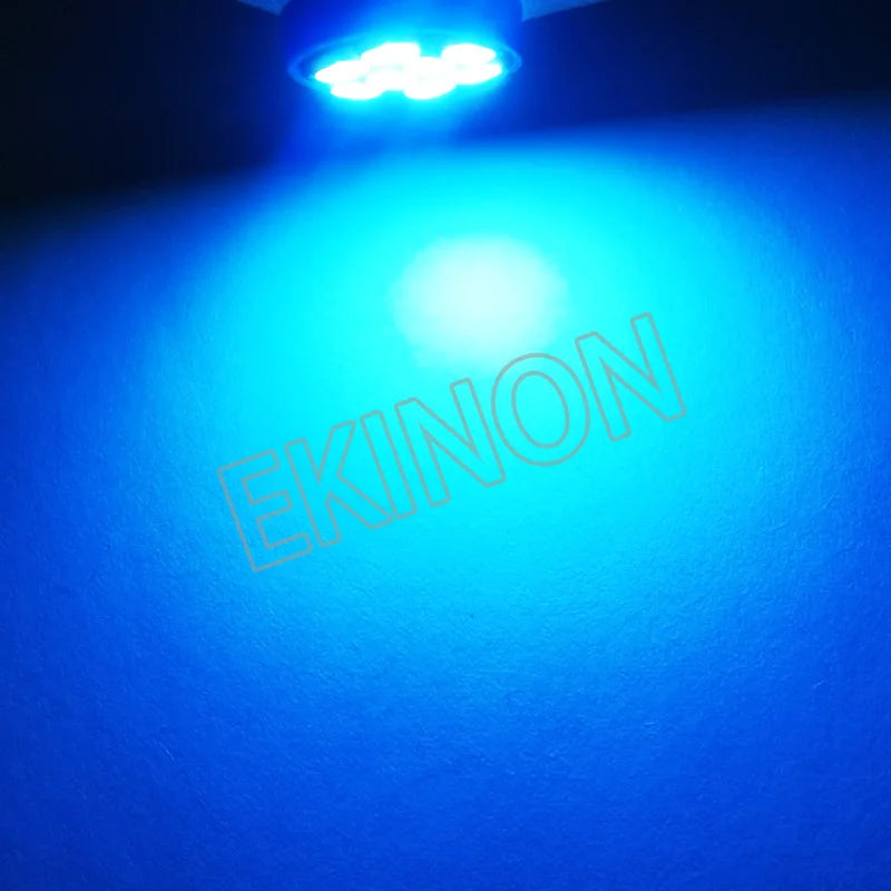 50pcs AC DC 6.3V 6V BA9S T4W Non Polar No Ghosting Pinball Game Machine LED Light Bulb Anti Flickering 8SMD 1206 White Green Red