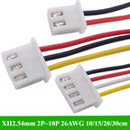 JST XH2.54 Electronic Wire Single Head Tin Plated Connecting Wire 10cm/15cm/20cm/30CM XH 2.54mm Pitch Cable 2/3/4/5/6/7/8/9/10P