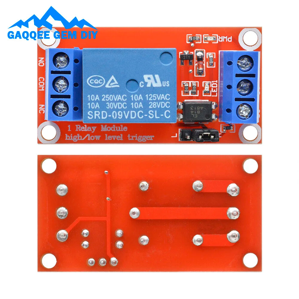 DC5/9/12/24V Single Channel Relay Module Smart Switch  With Optocoupler Shield High/Low Level Trigger Power Module for Arduino