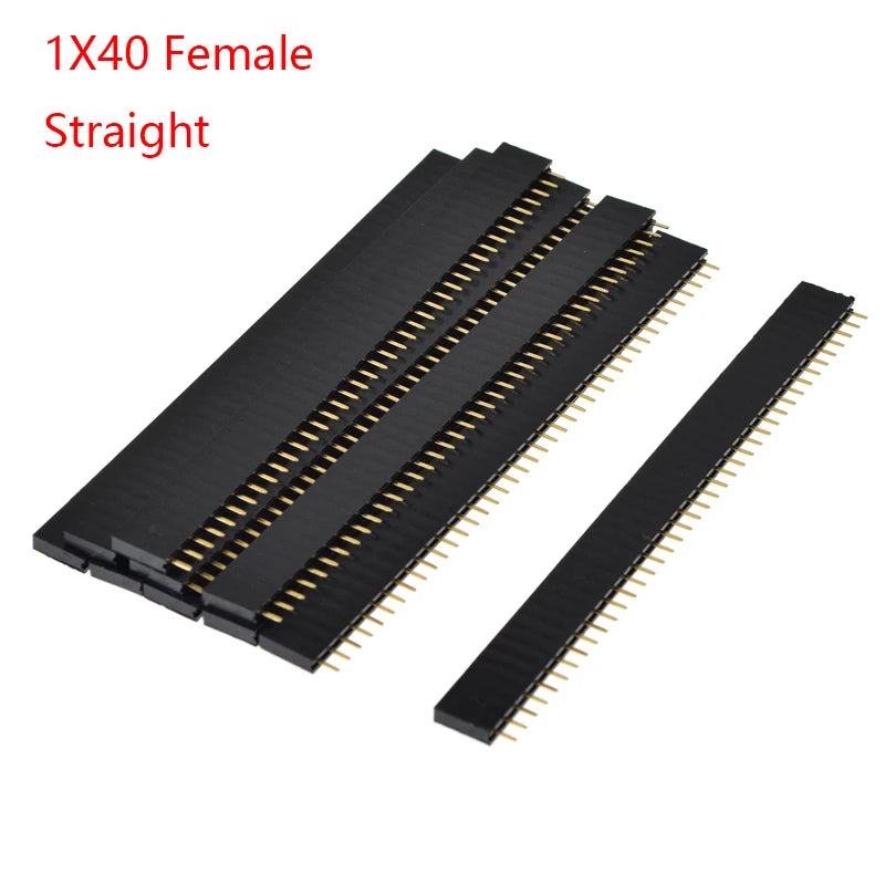 5/10Pcs 2.54mm 40 Pin 1x40 2X40 Single/Double Row Male Female 2.54 Pin Header PCB JST Connector Strip Right angle For Arduino