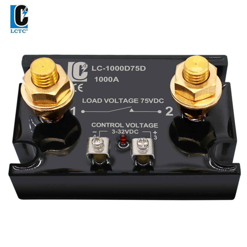 LCTC SSR-1000DD DC Control DC Solid State Relay 1000A High Power DC Relay Single Phase 3-32VDC Large Current Crydom With LED