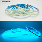 12V 24V COB LED Strip 5mm/8mm PCB 400/480LEDs/m Flexible Red/Green/Blue/Pink/Ice Blue/Yellow Led Strip For Home Decor LED Lights