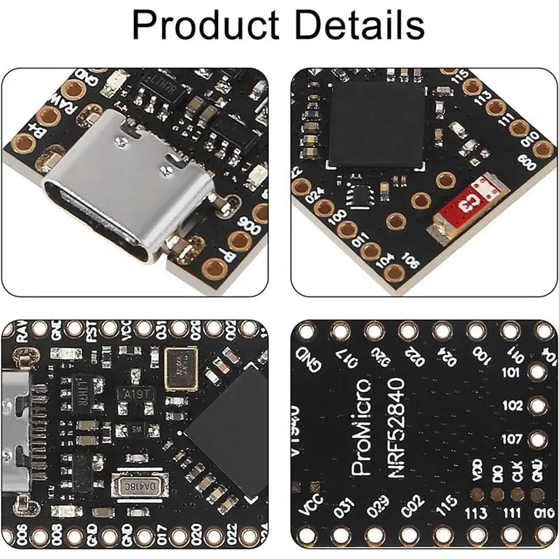 A97I-Pro Micro-NRF52840 Development Board, Bluetooth, Type-C, For Arduino IDE - 10Pcs