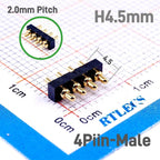 Spring-Loaded Pogo Pin Connector 2.0 mm Pitch 2 3 4 5 6 Pins Through Holes PCB SMD Height 3 4 4.5 7 mm Modular Contact Strip