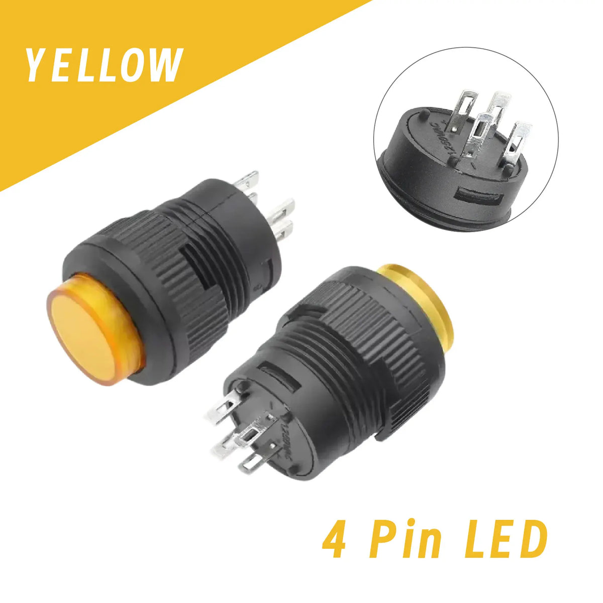 5/20/100PCS Self Reset/Self-locking 16MM Momentary Push Button Switch 4Color LED Lighting 2Pin 4Pin R16-503/AD R16-503/BD
