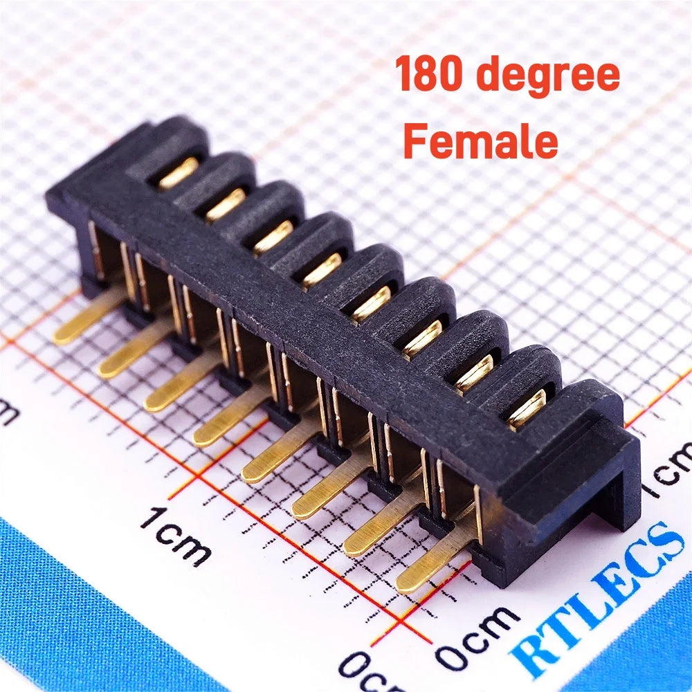 5/20 Pcs Pitch 2.5 MM 8 Positions Female Blade Socket Receptacle Male Header Battery Connector Right Angle Through Holes 7A