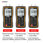 SNDWAY SW-512 Digital Pressure Gauge Differential Gas Pressure Gauge Measuring Instruments, Barometric Gauges/SW-512B/SW-512C