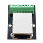 Well Made-4PCS RJ45 Ethernet Female Socket Connector Breakout Board,2.54Mm Connector Board Shielded Network Adapter Terminal