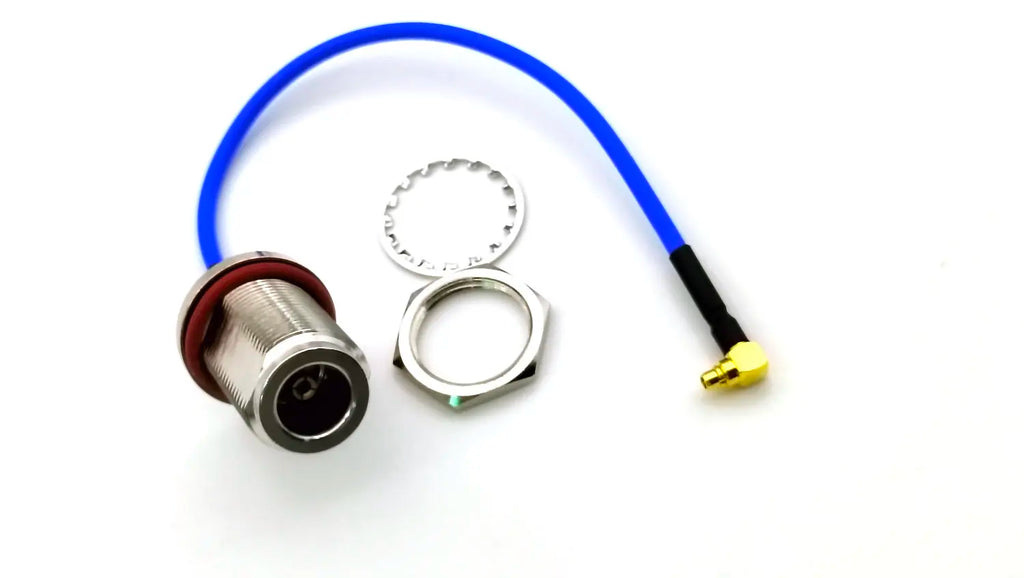 MMCX Male Plug to N Female Bulkhead  RG405 Semi Flexible Low Cable 50ohm