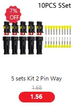 1set 2.8mm 2/3/4/6/9 pin Automotive Quick connection Electrical wire connector Male Female cable terminal plug Kits Motorcycle