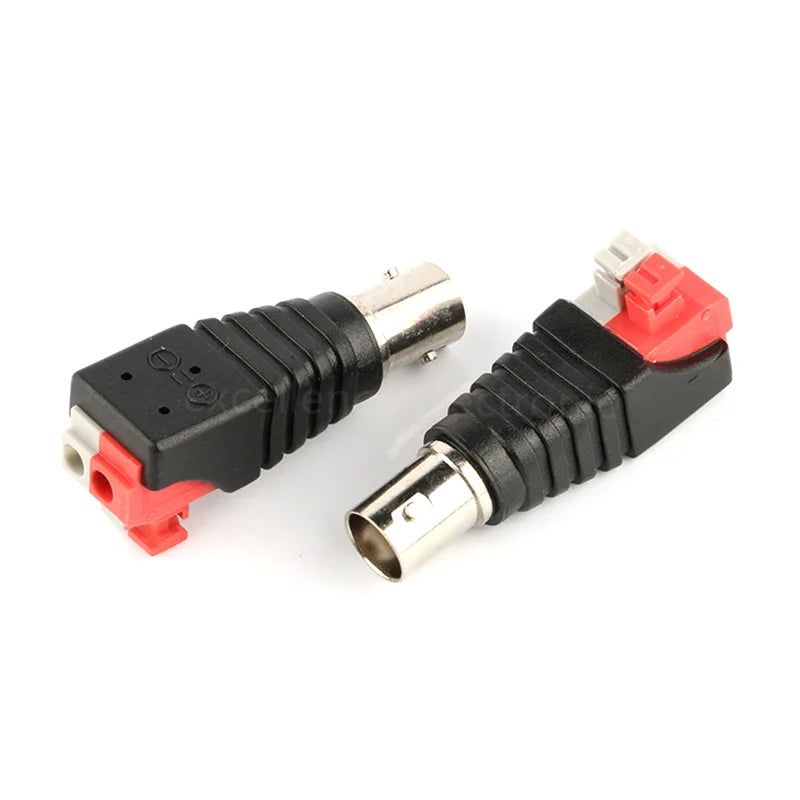 2/5/10PC DC 12V Male Female RCA BNC Connectors 5.5*2.1/2.5mm Welding-Free Power DC Plug Adapter Jack Socket For LED CCTV Camera