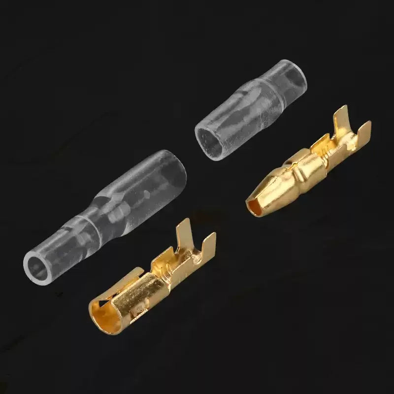 20 Sets 4mm Auto Electrical Connectors Male Female Wire Terminals with Insulation Cover for Car Motorcycle Wiring Harness