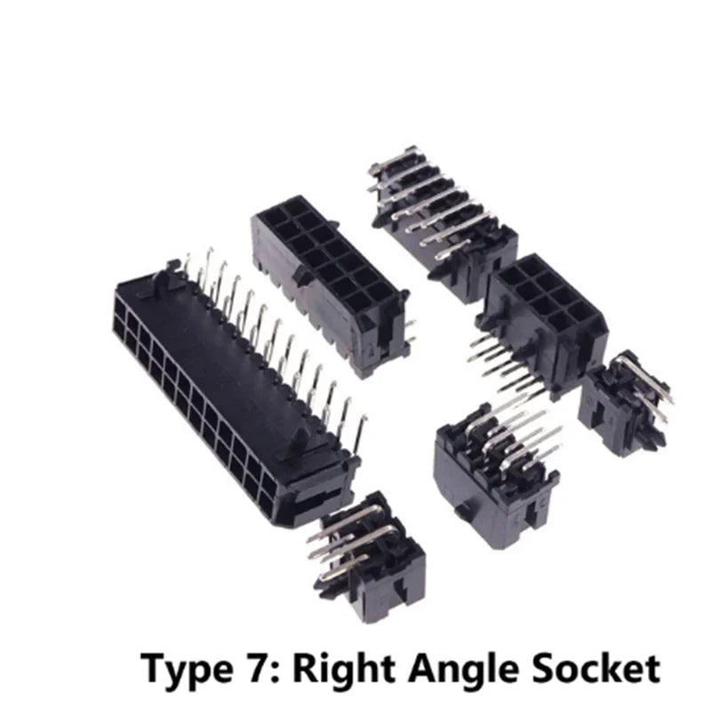 10sets Micro-Fit 3.0 3.0mm Pitch Connector Double row 2P 4P 6P 8P - 24Pin Mini 5557/43020 Housing Receptacle Terminals