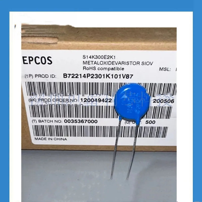 20pcs Varistors S05K/07K/10K/14K/20K Series (250V / 275V / 300VAC), MOV S05K275 S05K300 S07K275 S07K300 S10K275 S10K300 S14K275