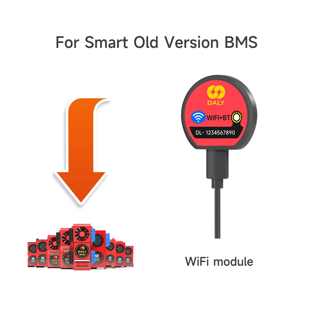 Daly BMS Smart BMS WIFI Module Battery Accessories Parts Bluetooth USB to RS485 to UART Power Dispaly Board Customized OEM