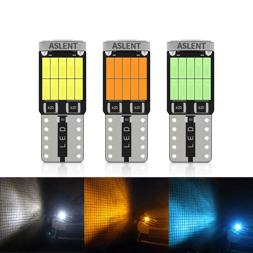 10pcs T10 W5W 194 501 Led Canbus No Error Car Interior Light T10 26 SMD 4014 Chip Pure White Instrument Lights Bulb Lamp 12V