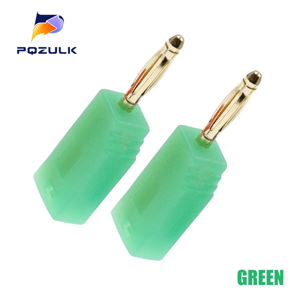 10PCS 2MM Male Retractable Tube Stackable Banana Plug Wire Solder Connector