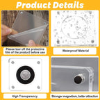 1Pcs Challenge Coin Holder Magnetic Acrylic Coin Case Square Display Frame with Capsule for 40/43/46/49/52/55mm Coins Storage