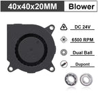 Gdstime Brushless Turbo Fan 24V Dual Ball 30mm 40mm 50mm For 3D Printer Fan DC Blower Cooling Fan 3010 4010 4020 5015 Clooer