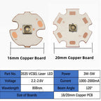 1-5PCS 3535 IR Laser Infrared Vcsel Lamp Beads 3W 808nmnm 850nm 940nm 980nm 1064nm LED Diodes Sensing Monitoring Night Vision