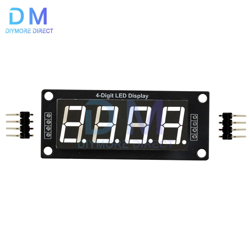 TM1637 LED Display Module for Arduino 4 Digit 7 Segment 0.56 inch Time Clock Indicator Tube Module Red Blue Green Yellow White