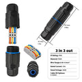 Electrical Cable Connector M20 IP68 Waterproof Inline Wire Connector Screwless Push In Cable Splice for Outdoor LED Lighting