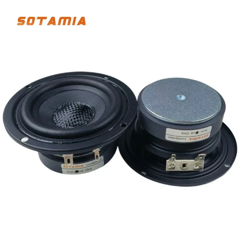 SOTAMIA 2Pcs 3.5 Inch Mid Range Speaker 4 8 Ohm 20W Waterproof Bluetooth Speaker Hifi Audio Stereo Music Power Loudspeaker