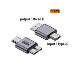 USB C 3.0 Micro B Male to Type C Female Adapter Type-C To Micro B Connector for Laptop External Hard Drive Disk Box Samsung S5