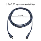 12V DC Power Plug 55*21mm 2Pin Waterproof Connector Male Female Terminal Butt Joint Monitoring Line 1-5M Extension Cord IP67