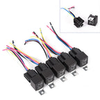 Waterproof Automotive Relay 12v 5pin 40a Car With Black Red Copper Terminal Auto Socket 1pc