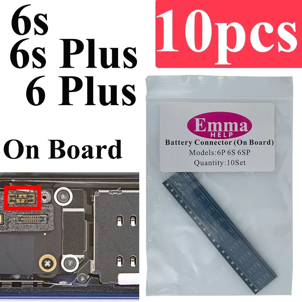 10pcs Battery FPC Connector Flex Cable For iPhone 14 15 Plus 13 12 11 Pro Max 7 6S X XR 8 Plus Clip Plug