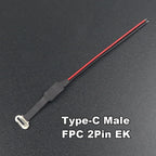 1PC Type-C Micro USB Connector FPC 2Pin 3Pin R1 EK Decryption Welding Wire Flat Cable Male  Fast Charge Wire Extention For Phone