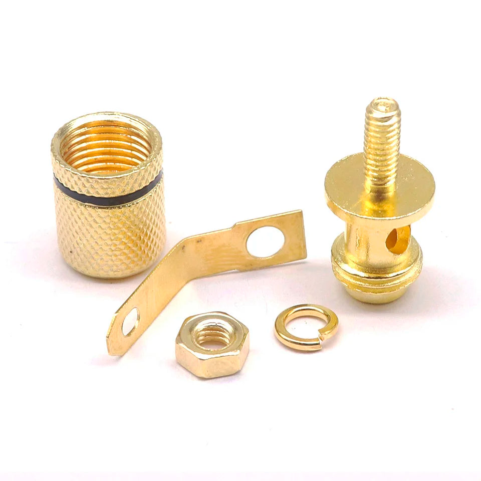 2pcs/1pairs 306 gold-plated binding post speaker speaker terminal audio terminal 4MM banana plug socket