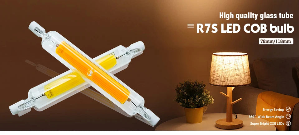 5/10Pcs Bright LED R7s COB Glass Tube AC 110V 220V 5W 10W 20W 78mm 118mm Corn Light Bulb J78 J118 Home Replace Halogen Lamp