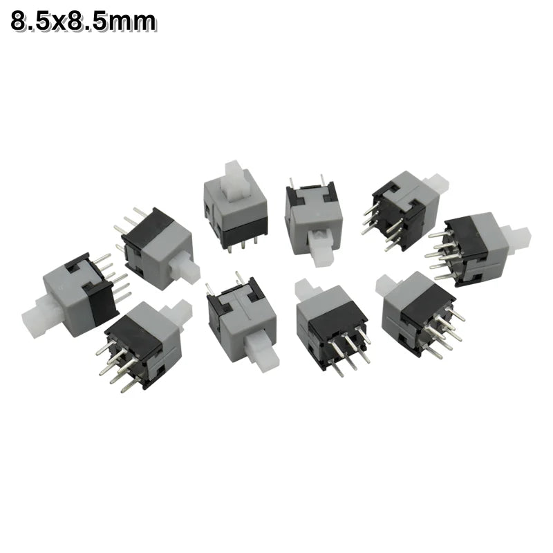(10-100PCS) Micro Tact Push Button Switch Self-Lock/Reset 6Pin 5.8x5.8mm 7x7mm 8x8mm 8.5x8.5mm for PCB Repair/Electronics DIY