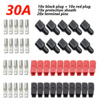 10/20 Pair 15A/30A/45A Amp Plug 600V Compatible For Powerpole Connector With Rubber Dust Cover Sleeves For Electric Equipments