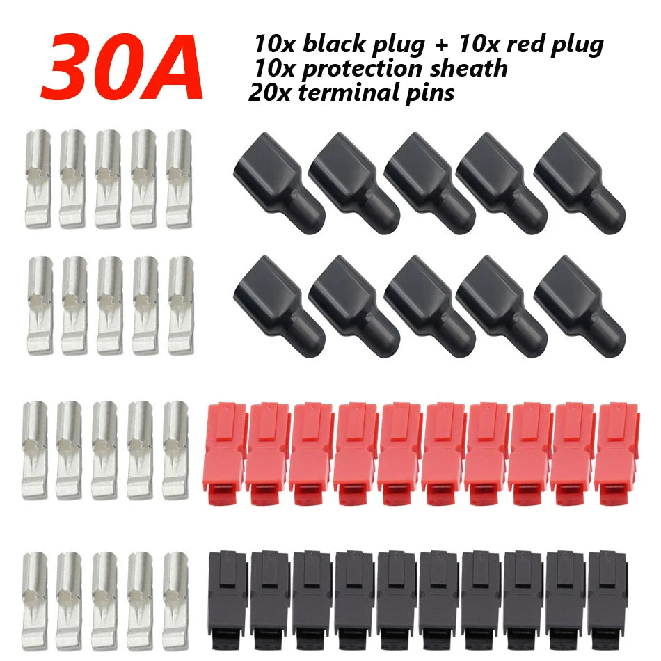 10/20 Pair 15A/30A/45A Amp Plug 600V Compatible For Powerpole Connector With Rubber Dust Cover Sleeves For Electric Equipments