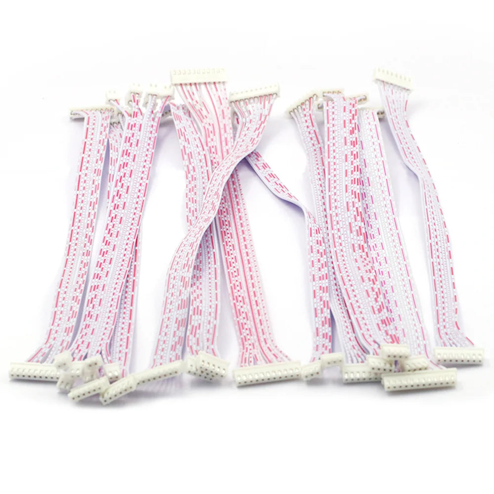 10pcs XH2.54mm 2P 3P 4P 5P 6P 7P 8P-12P Female to Female Connector with 26AWG Red White Wire Cable XH2.54 Double-ended Plugs