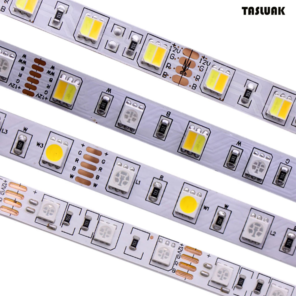 SMD 5050 RGB LED Strip Waterproof 5M 300LED DC 12V 24V CCT RGBCCT  RGBW RGBWW WHITE WARM WHITE NW Fita LED Light Strips Flexible